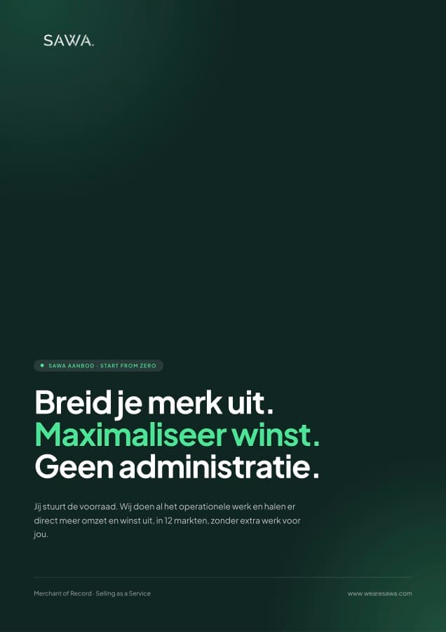 Voorblad van de SAWA-brochure